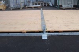 Wooden flooring with steel foundation